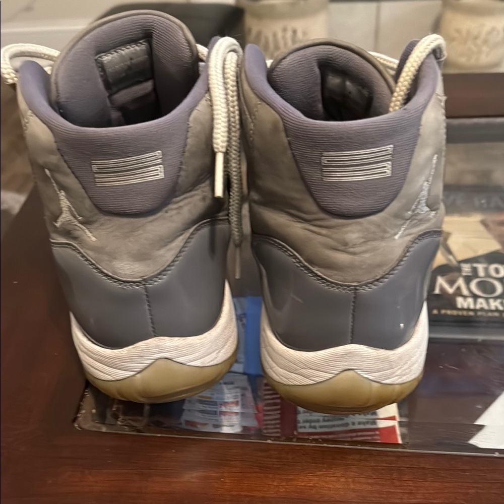 Jordan Gray High-Top Sneakers with White Laces - Picture 3 of 8